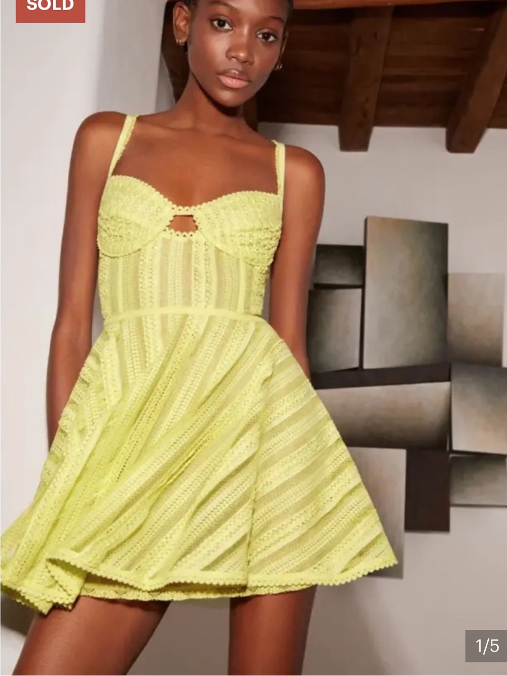 CHARO RUIZ IBIZA
Limmey Cutout Stretch-Lace Mini Dress